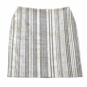 White House Black Market Black & White Striped Pencil Skirt Size 12